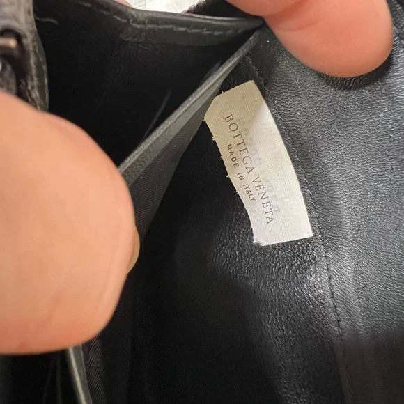 Bottega Veneta Authentic Zip Around Black Woven Long Leather Wallet - Picture 11 of 12